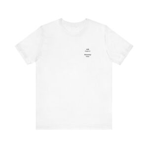 Unisex Jersey Short Sleeve Tee: Life Happens, Running Helps